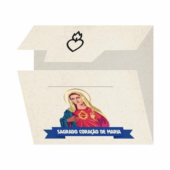 Cartão Person. + Medalhinha do Sagrado Coração de Maria