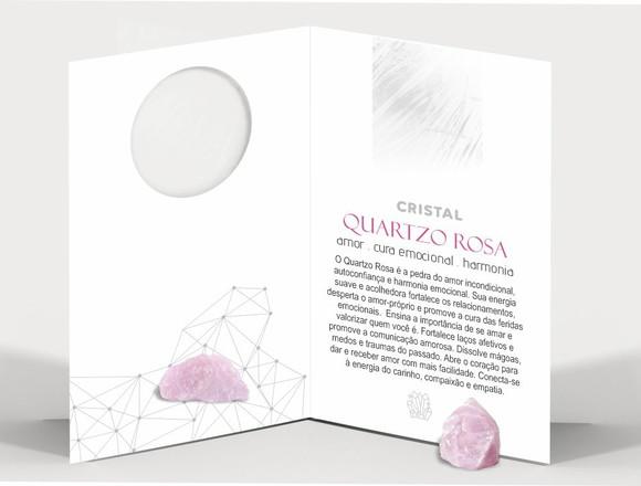 Cartão Person. Signo Câncer + Quartzo Rosa. Pct c/ 12 Kits.