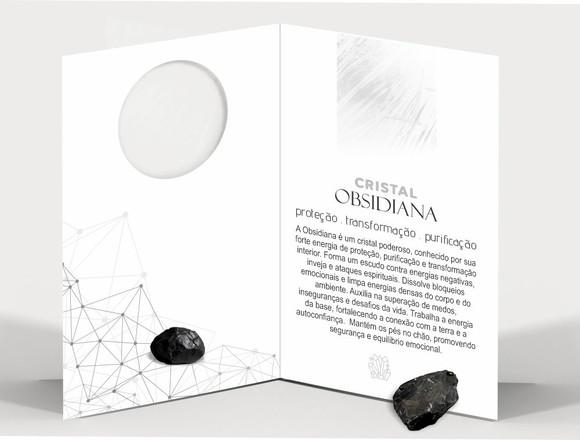 Cartão Person. Signo Escorpião + Obsidiana. Pct c/ 12 Kits.
