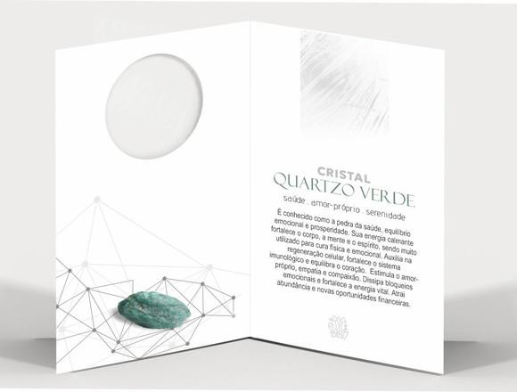 Cartão Person. Signo Touro + Quartzo Verde. Pct c/ 12 Kits
