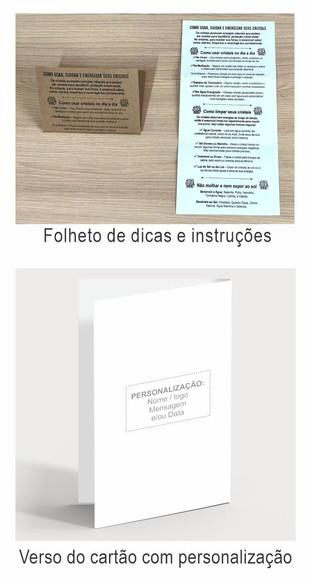 Cartão Personalizado + Cristal Ametista. Pct c/ 12 Kits.