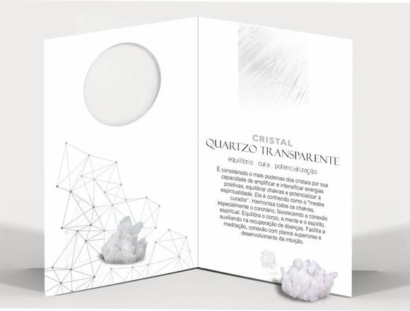 Cartão Personalizado + Cristal Mini Drusa. Kit C/12