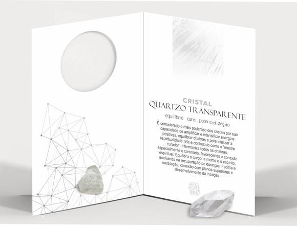 Cartão Personalizado + Cristal Transparente. Pct c/ 12 Kits.
