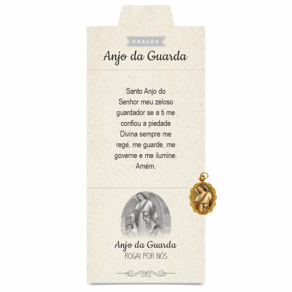Cartão Personalizado + Medalhinha Anjo da Guarda