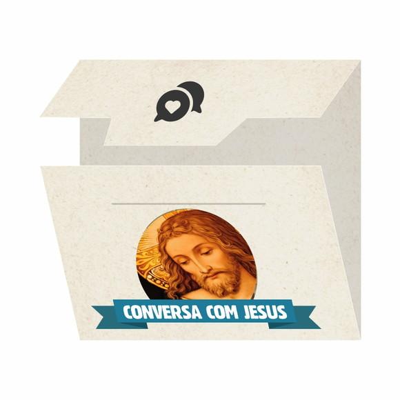 Cartão Personalizado + Medalhinha Conversa com Jesus