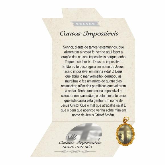 Cartão Personalizado + Medalhinha Causas Impossíveis