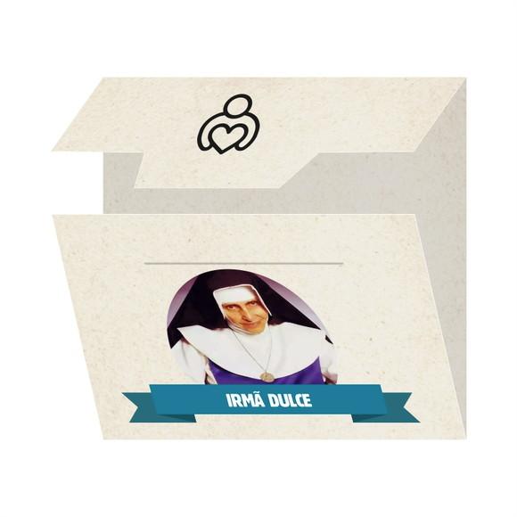 Cartão Personalizado + Medalhinha de Irmã Dulce