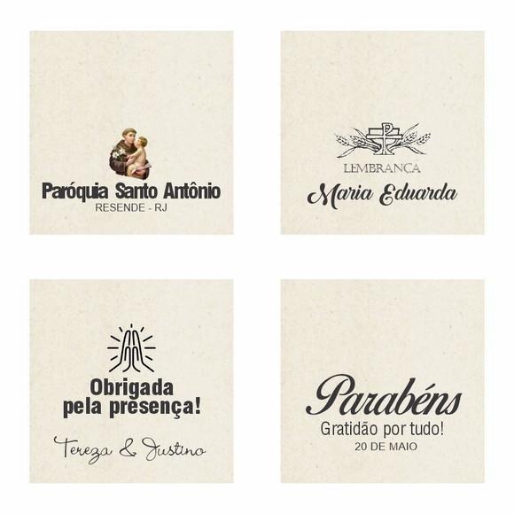 Cartão Personalizado + Medalhinha de Irmã Dulce