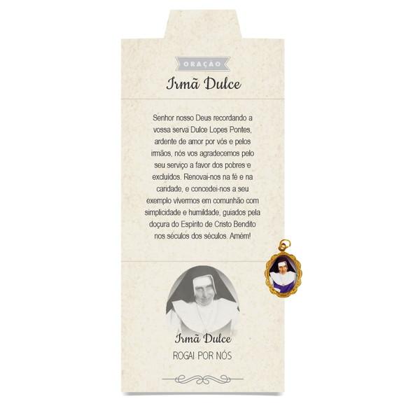 Cartão Personalizado + Medalhinha de Irmã Dulce