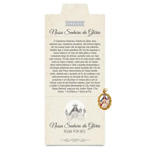 Cartão Personalizado + Medalhinha De N. Sra. Da Glória