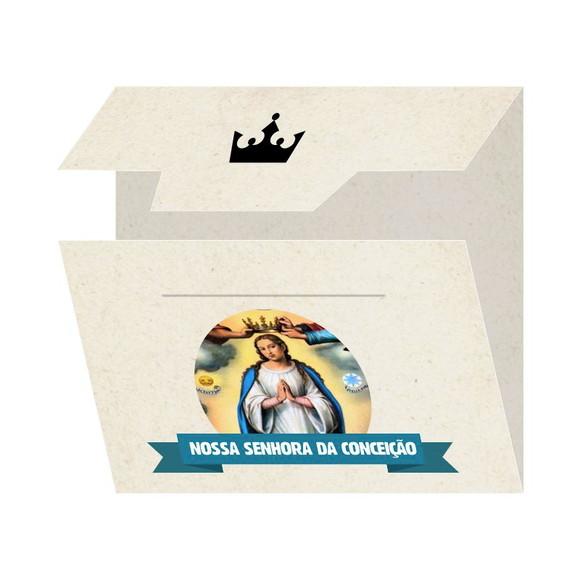 Cartão Personalizado + Medalhinha De N. Sra. Da Conceição