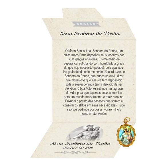 Cartão Personalizado + Medalhinha De N. Sra. Da Penha