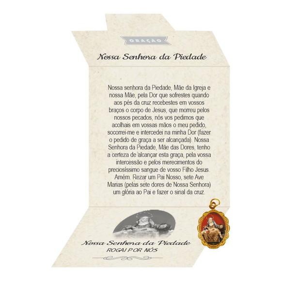 Cartão Personalizado + Medalhinha De N. Sra. Da Piedade