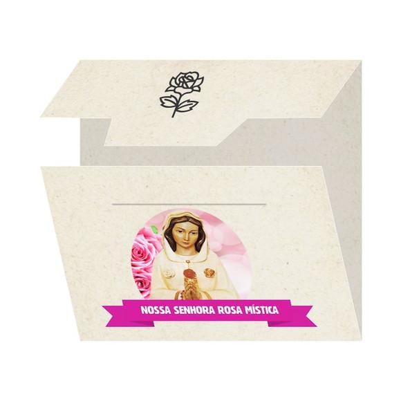 Cartão Personalizado + Medalhinha de N. Sra. da Rosa Mística