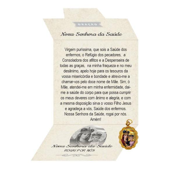 Cartão Personalizado + Medalhinha de N. Sra. da Saúde