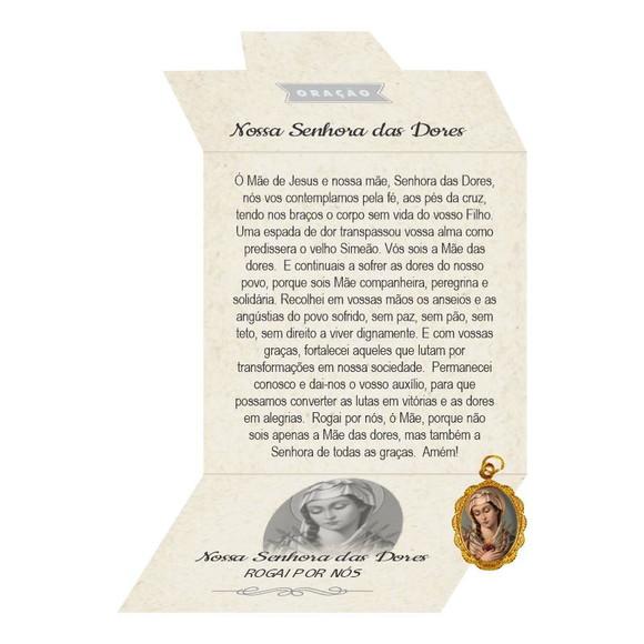 Cartão Personalizado + Medalhinha de N. Sra. das Dores