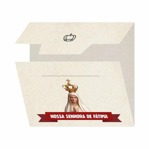 Cartão personalizado + medalhinha de N. Sra. de Fátima