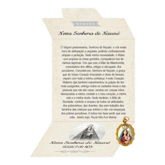 Cartão Personalizado + Medalhinha De N. Sra. De Nazaré