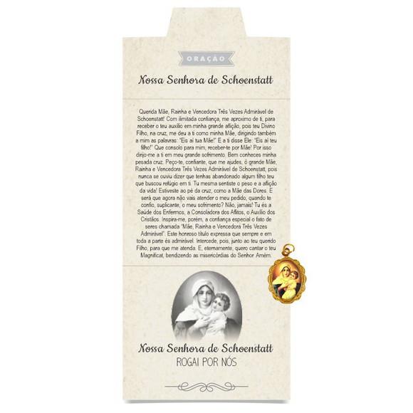Cartão Personalizado + Medalhinha de N. Sra. de Schoenstatt