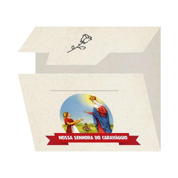 Cartão Personalizado + Medalhinha de N. Sra. do Caravággio