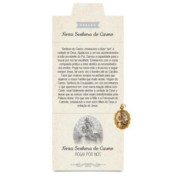 Cartão Personalizado + Medalhinha de N. Sra. do Carmo
