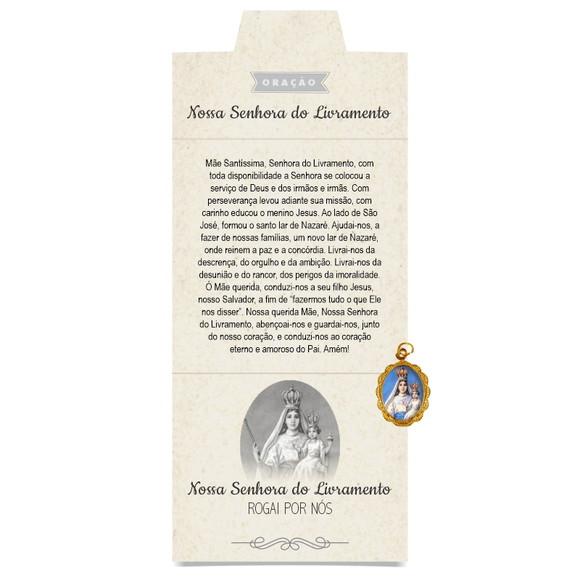 Cartão Personalizado + Medalhinha de N. Sra. do Livramento