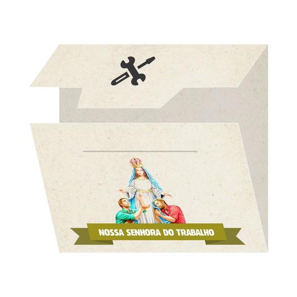 Cartão Personalizado + Medalhinha de N. Sra. do Trabalho