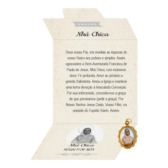Cartão Personalizado + Medalhinha de Nhá Chica
