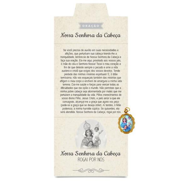 Cartão Personalizado + Medalhinha De Nossa Senhora Da Cabeça