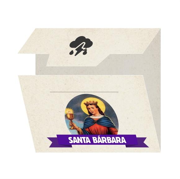 Cartão Personalizado + Medalhinha de Santa Bárbara