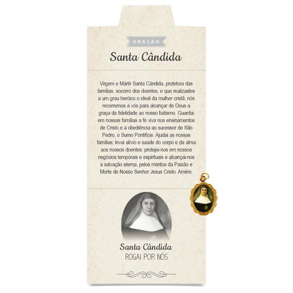 Cartão Personalizado + Medalhinha de Santa Cândida