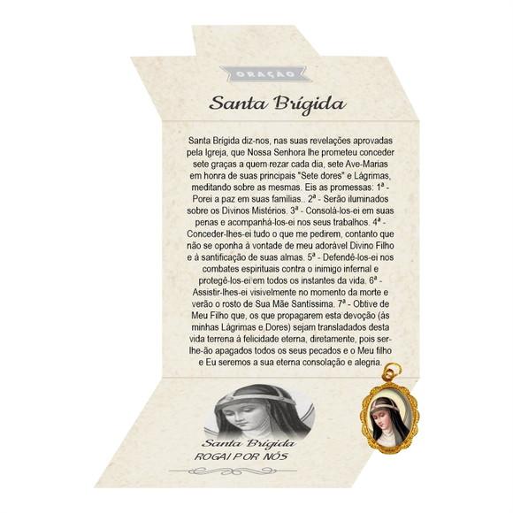 Cartão Personalizado + Medalhinha de Santa Brígida