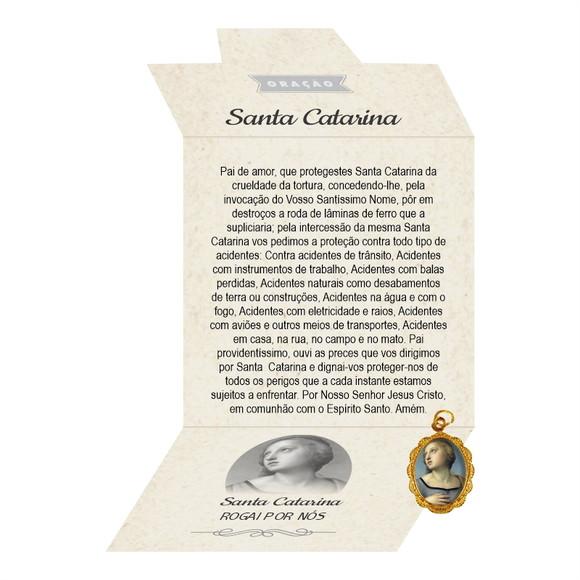 Cartão Personalizado + Medalhinha de Santa Catarina