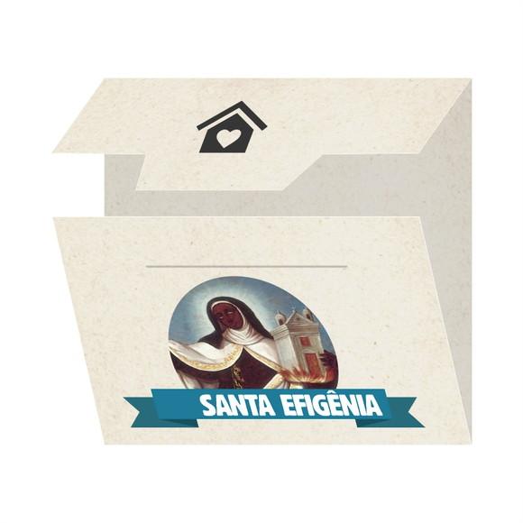 Cartão Personalizado + Medalhinha de Santa Efigênia