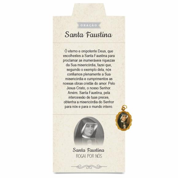 Cartão Personalizado + Medalhinha de Santa Faustina