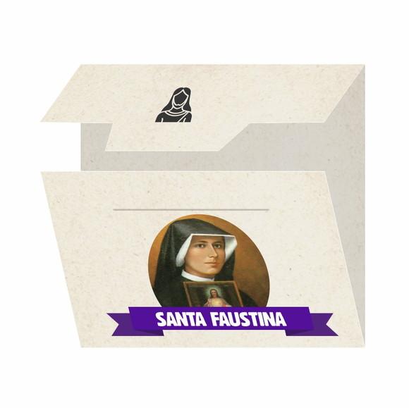 Cartão Personalizado + Medalhinha de Santa Faustina
