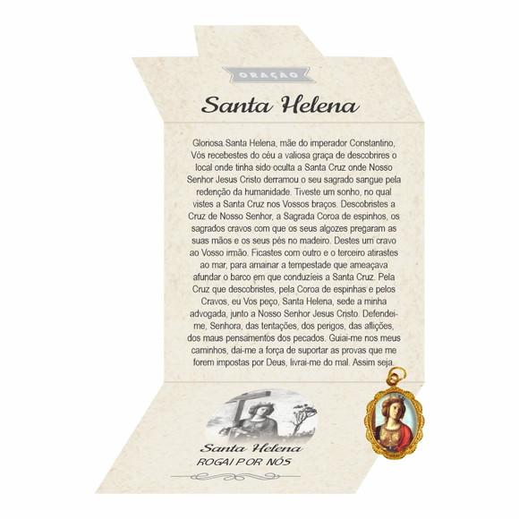 Cartão Personalizado + Medalhinha de Santa Helena