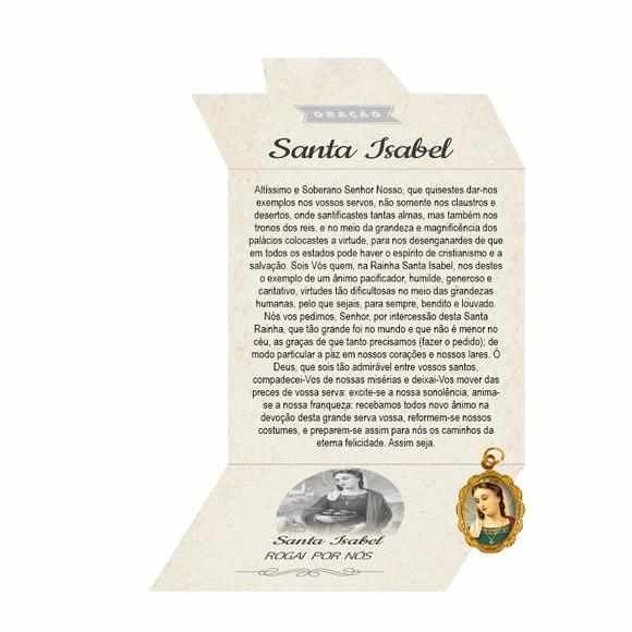 Cartão Personalizado + Medalhinha de Santa Isabel