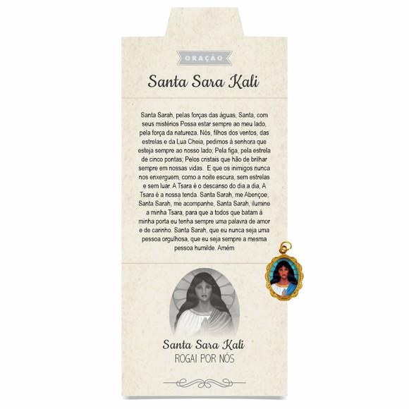 Cartão Personalizado + Medalhinha de Santa Sara Kali