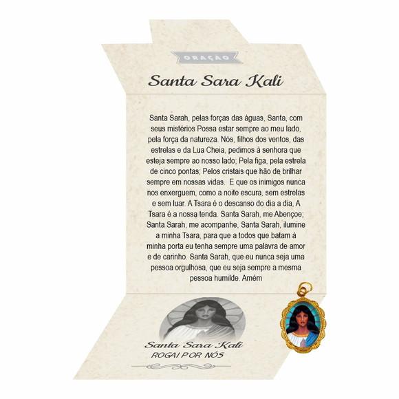 Cartão Personalizado + Medalhinha de Santa Sara Kali