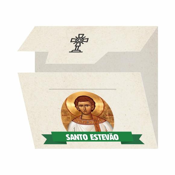 Cartão Personalizado + Medalhinha de Santo Estevão