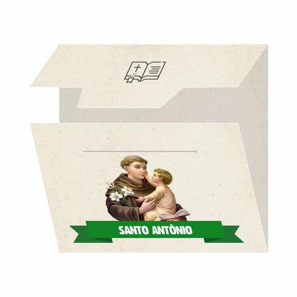 Cartão personalizado + medalhinha de Santo Antonio