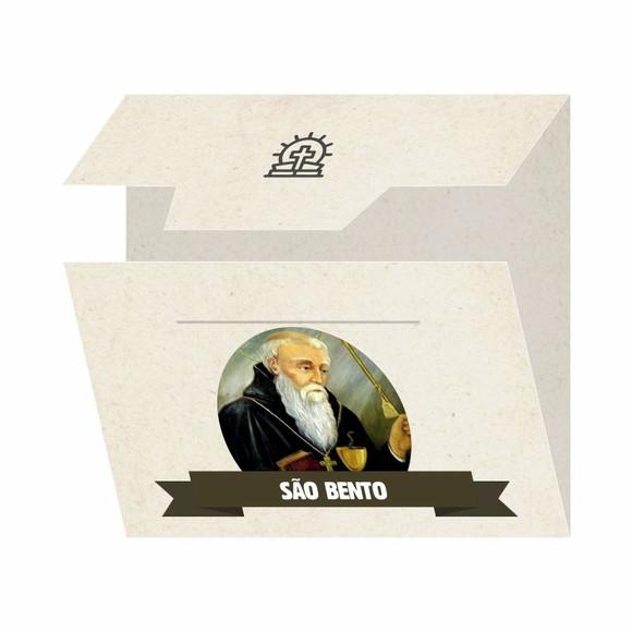 Cartão personalizado + medalhinha de São Bento