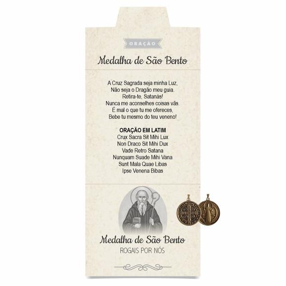 Cartão Personalizado + Medalhinha de São Bento