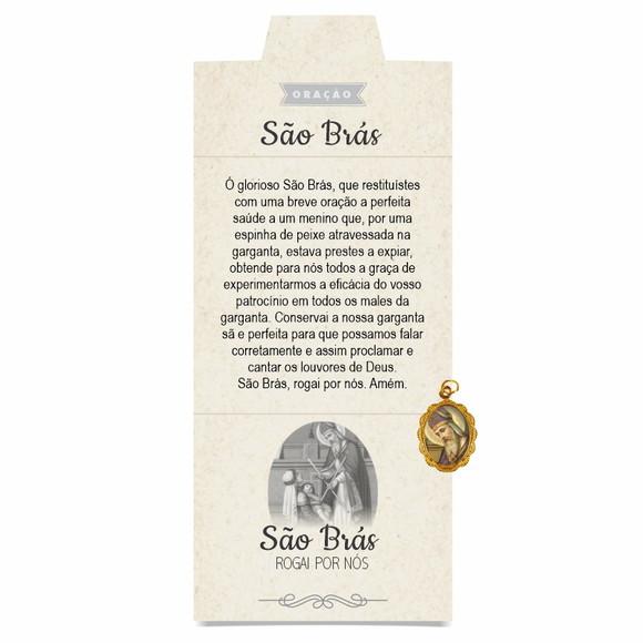 Cartão Personalizado + Medalhinha de São Brás
