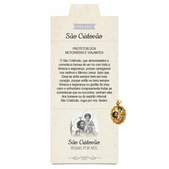 Cartão Personalizado + Medalhinha de São Cristovão