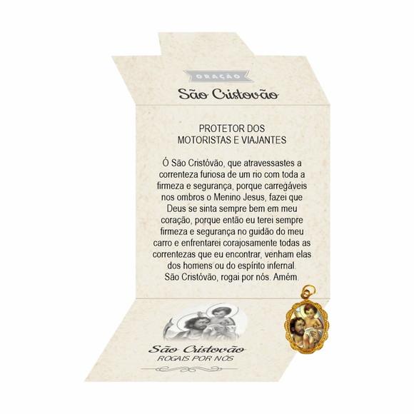 Cartão Personalizado + Medalhinha de São Cristovão