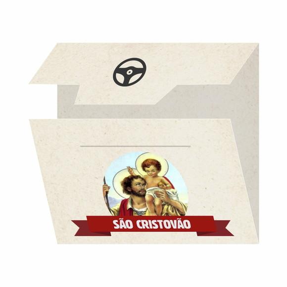 Cartão Personalizado + Medalhinha de São Cristovão
