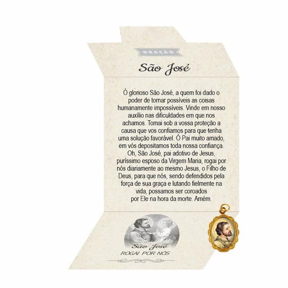 Cartão Personalizado + Medalhinha de São José