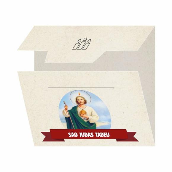 Cartão personalizado + medalhinha de São Judas Tadeu